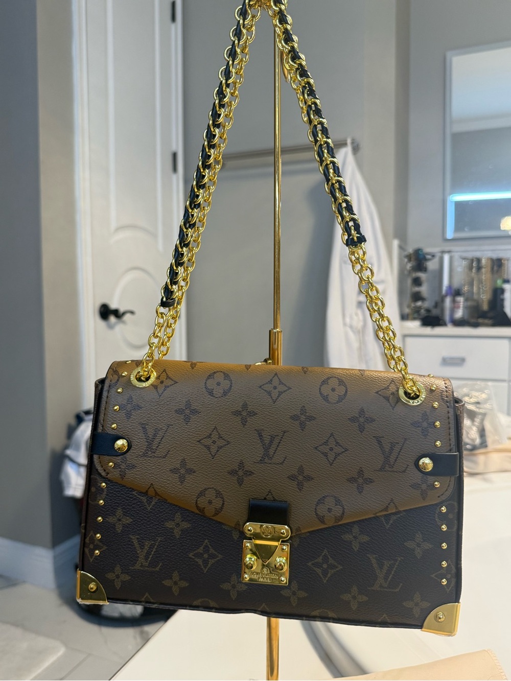Luxury LV Monogram Shoulder Bag - Brown Two Tone
